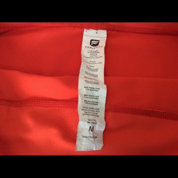Fabletics Cropped Leggings M Bright Orange - Picture 7 of 7
